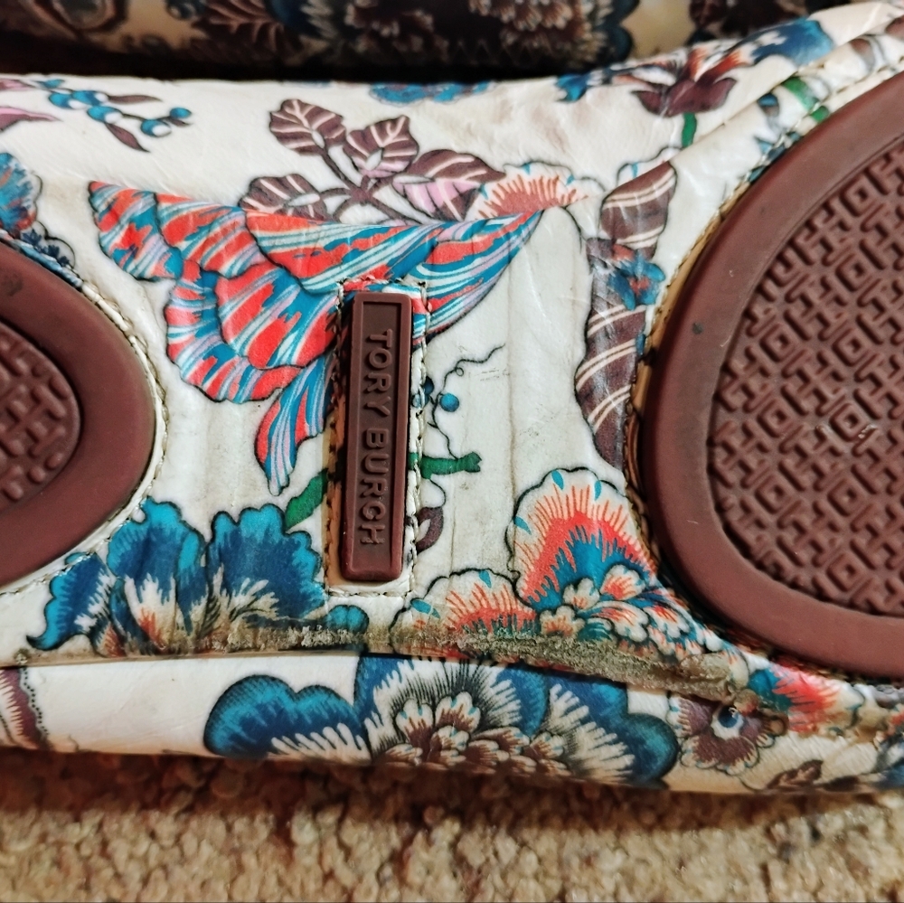 Tory Burch Minnie Travel Ballet Flats Floral - Picture 5 of 11